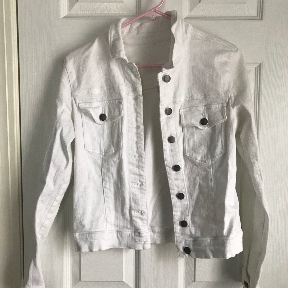 White jean jacket